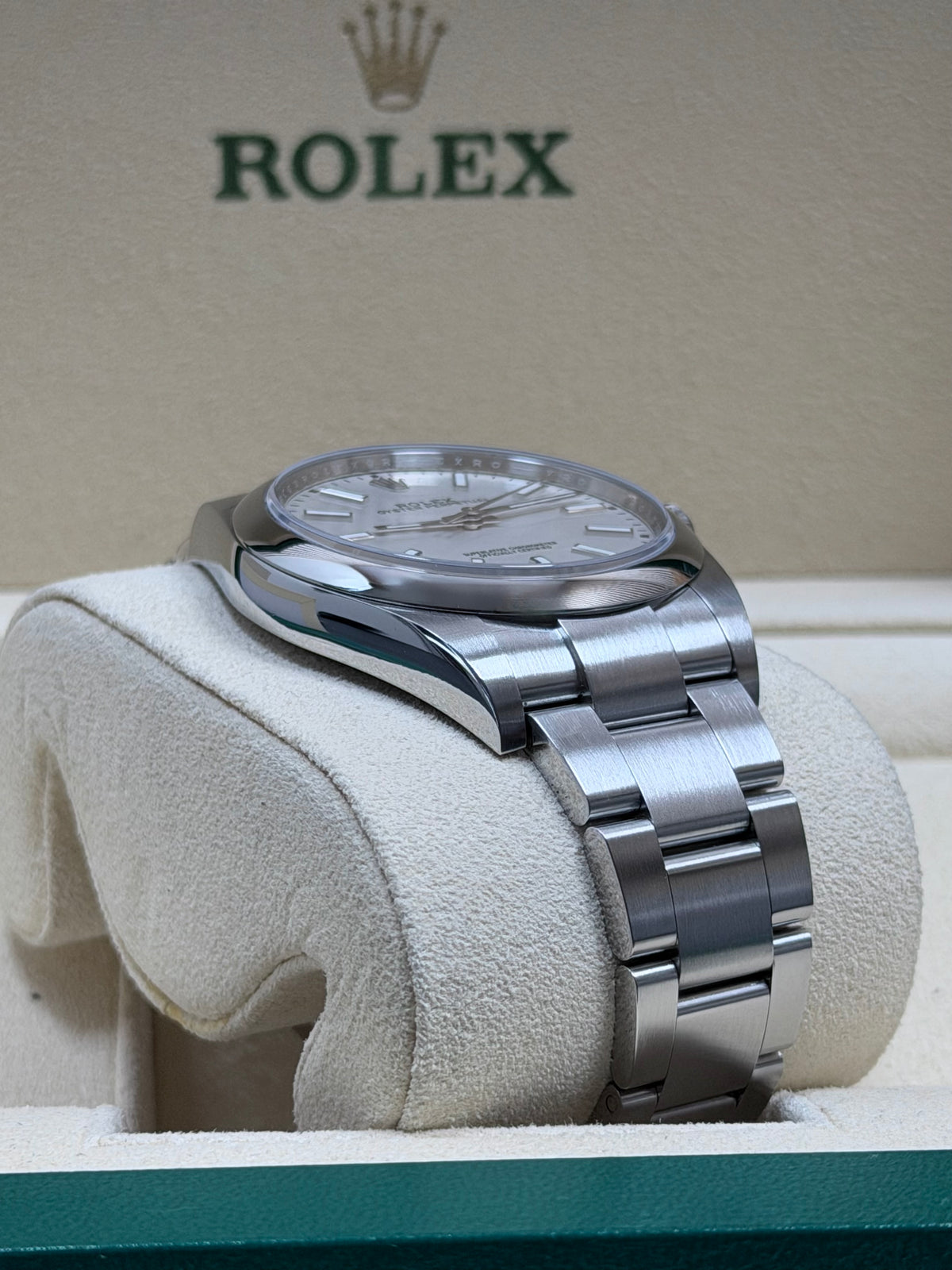 Rolex Oyster Perpetual 39 Weiß / 2019 / Full Set / Top Zustand
