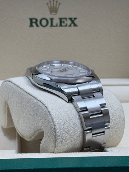 Rolex Oyster Perpetual 39 Weiß / 2019 / Full Set / Top Zustand