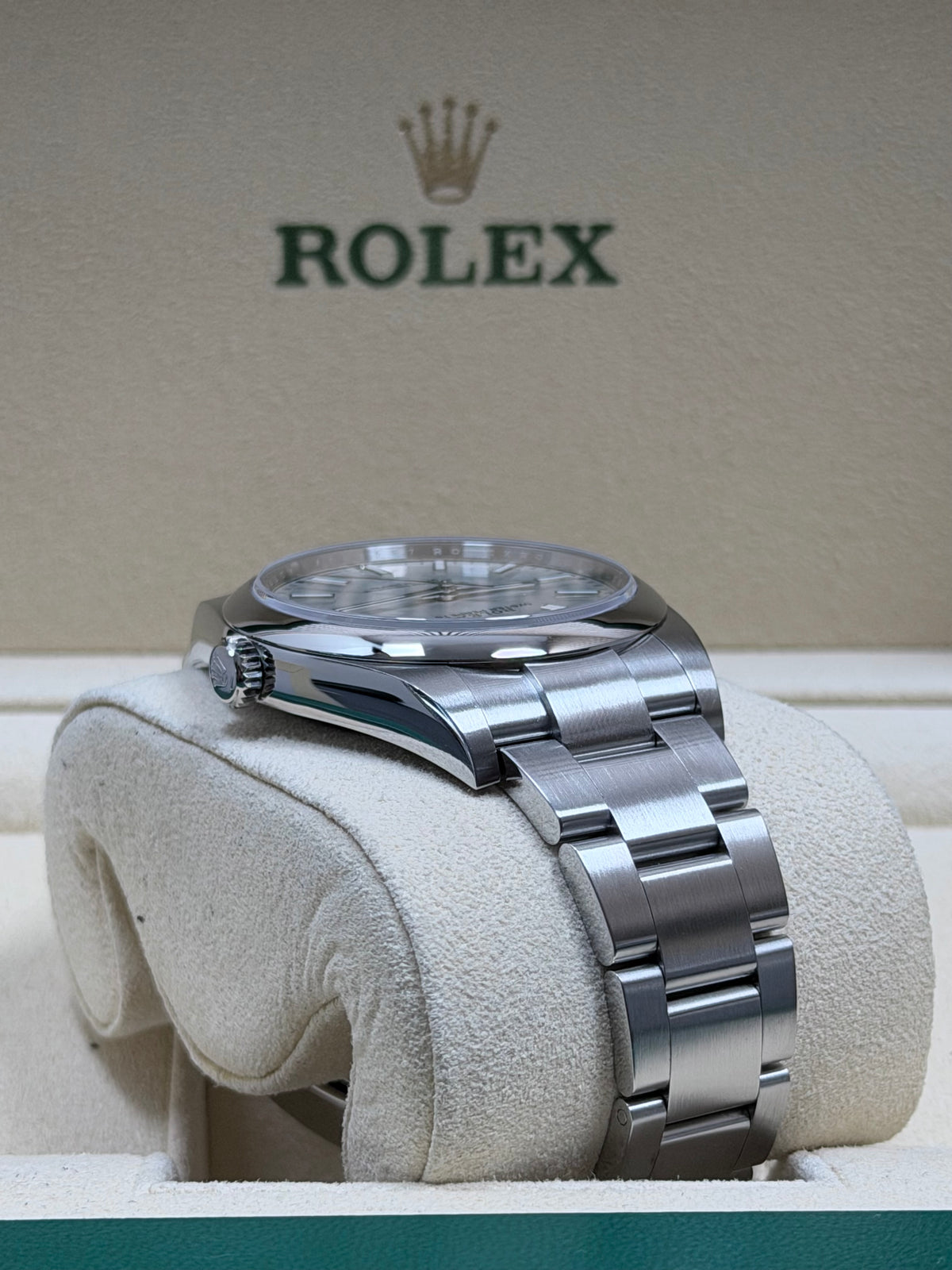 Rolex Oyster Perpetual 39 Weiß / 2019 / Full Set / Top Zustand