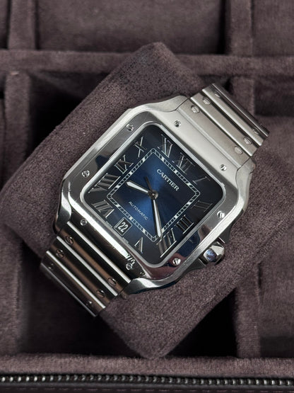 Cartier Santos Large Blau / 2021 / Full Set / Top Zustand