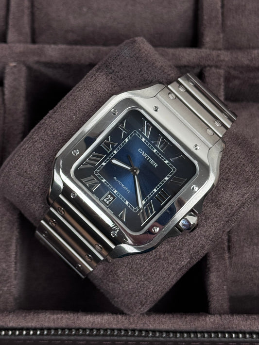 Cartier Santos Large Blau / 2021 / Full Set / Top Zustand
