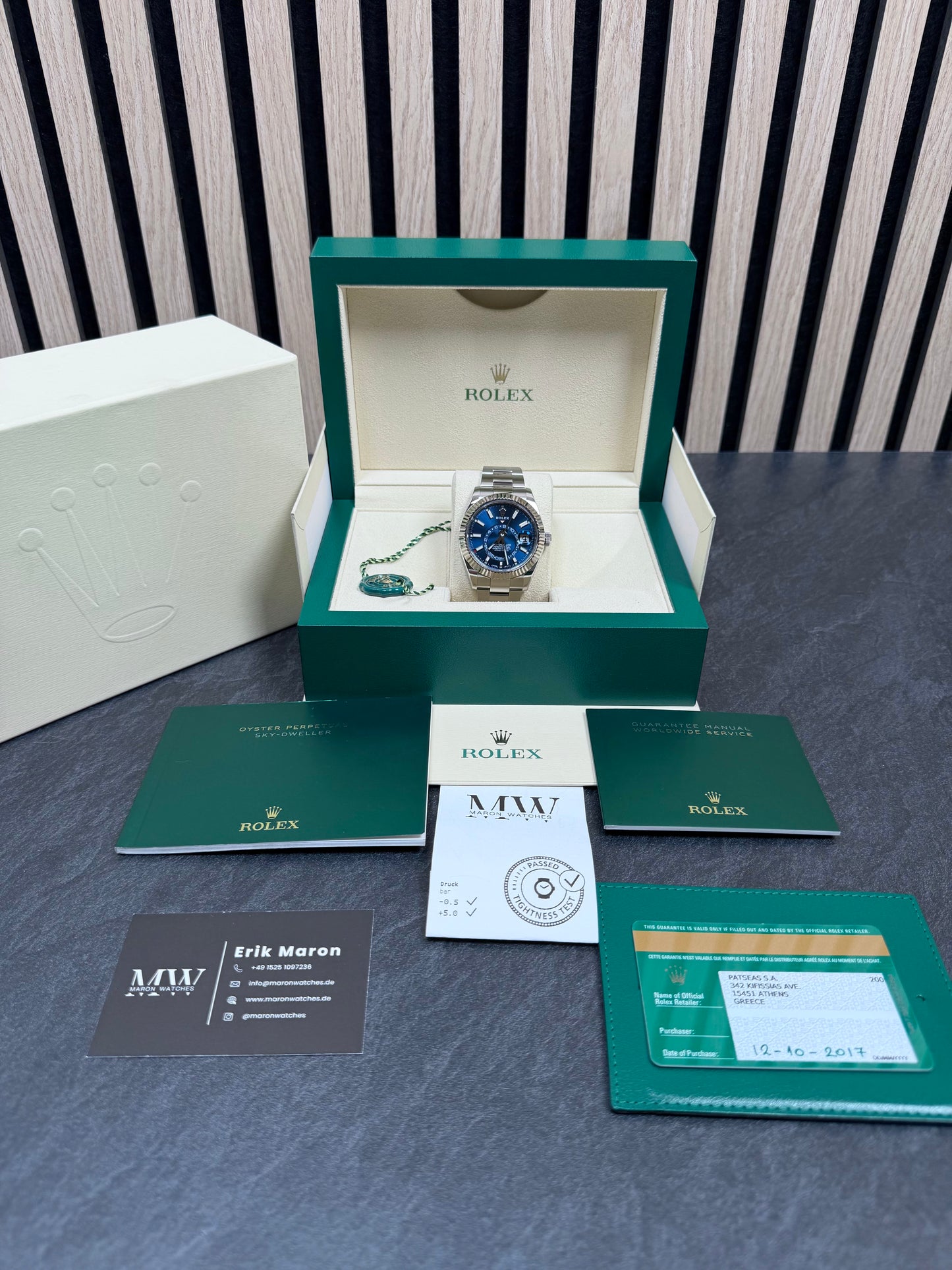 Rolex Sky-Dweller Blau 326934 / 2017 / Full Set / Top Zustand