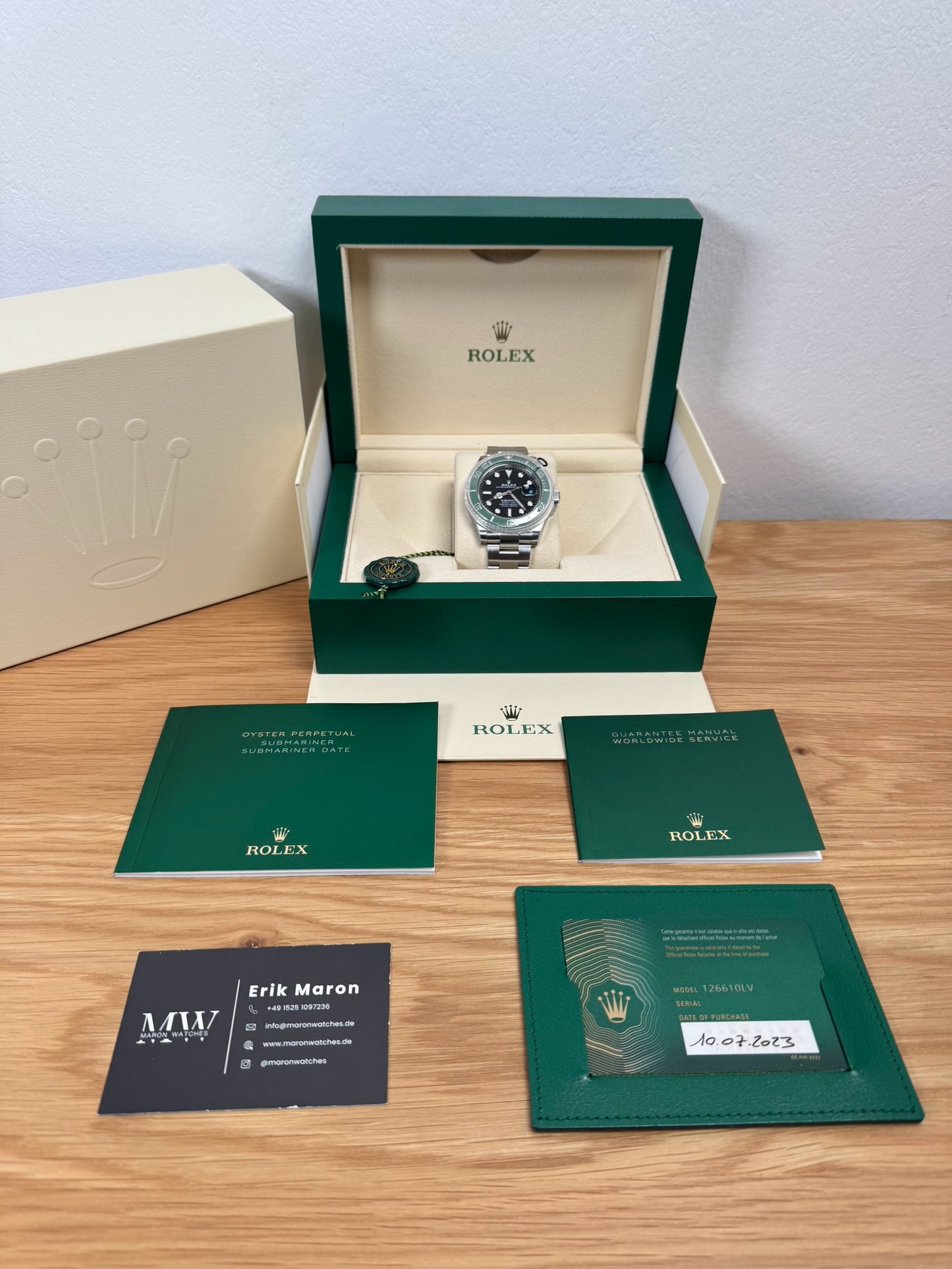 Rolex Submariner Date 126610LV "Starbucks" MK2 / 2023 / Full Set / Top Zustand