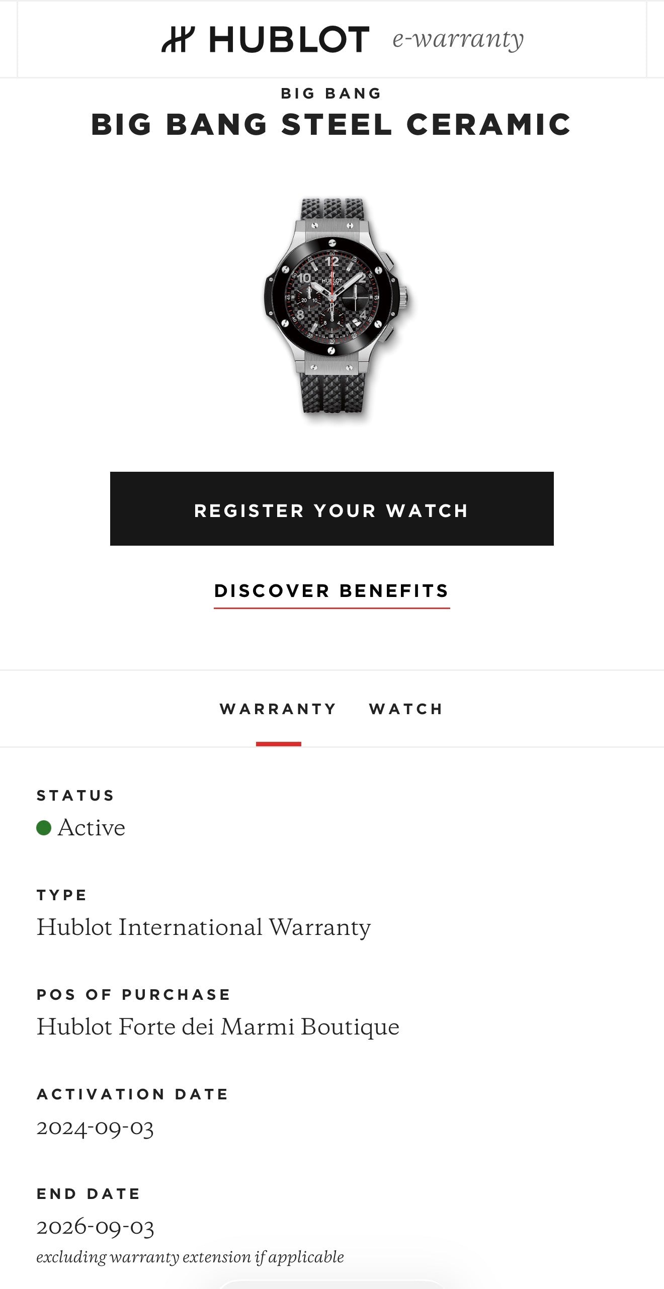 Hublot Big Bang Steel Ceramic / 2024 / Full Set / Top Zustand