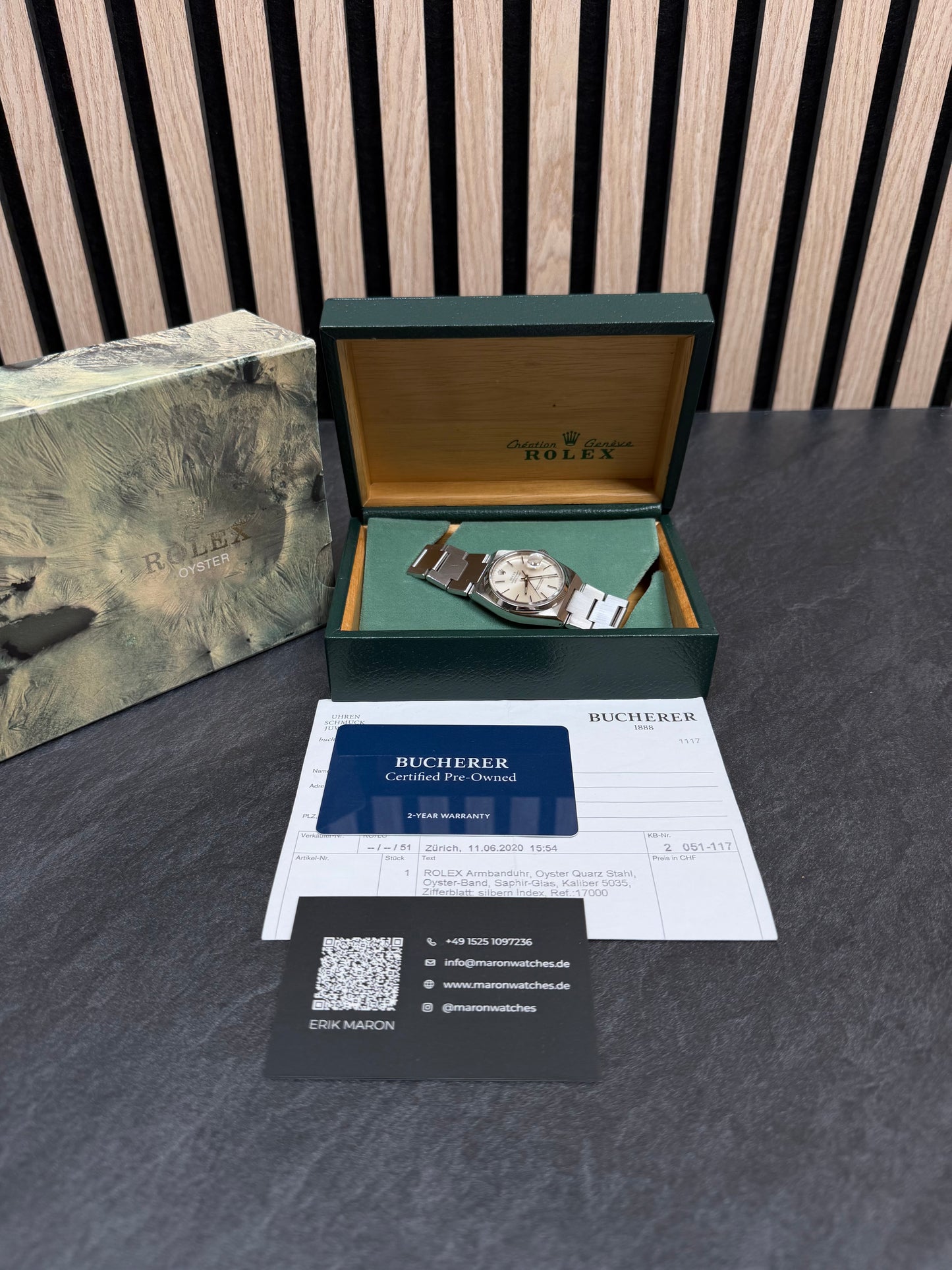 Rolex Datejust Oysterquartz 17000 / Box & CPO-Card / Top Zustand