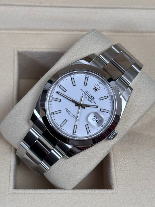 Rolex Datejust 41 126300 Weiß / 2024 / Full Set / Neuwertig