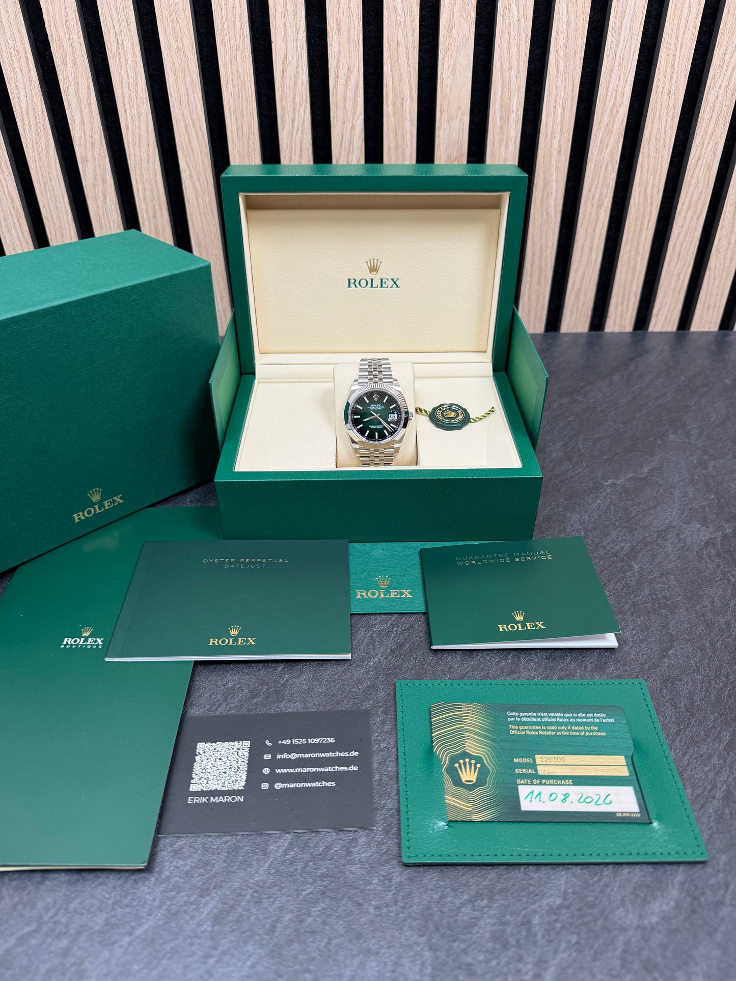 Rolex Datejust 41 126300 Grün Ombré/ 2026 / Full Set / Ungetragen