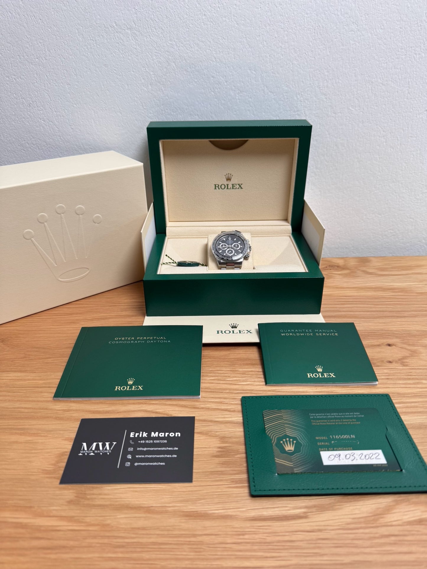 Rolex Daytona Schwarz 116500LN / 2022 / Full Set / Top Zustand