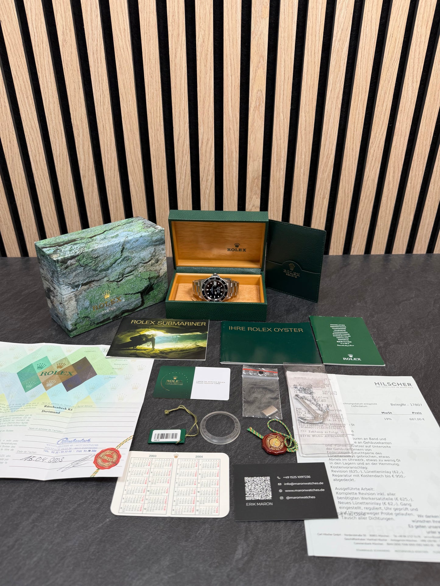 Rolex Submariner Date 16610 / 2003 / Full Set / Rolex Service 08/2025 / Sehr gut