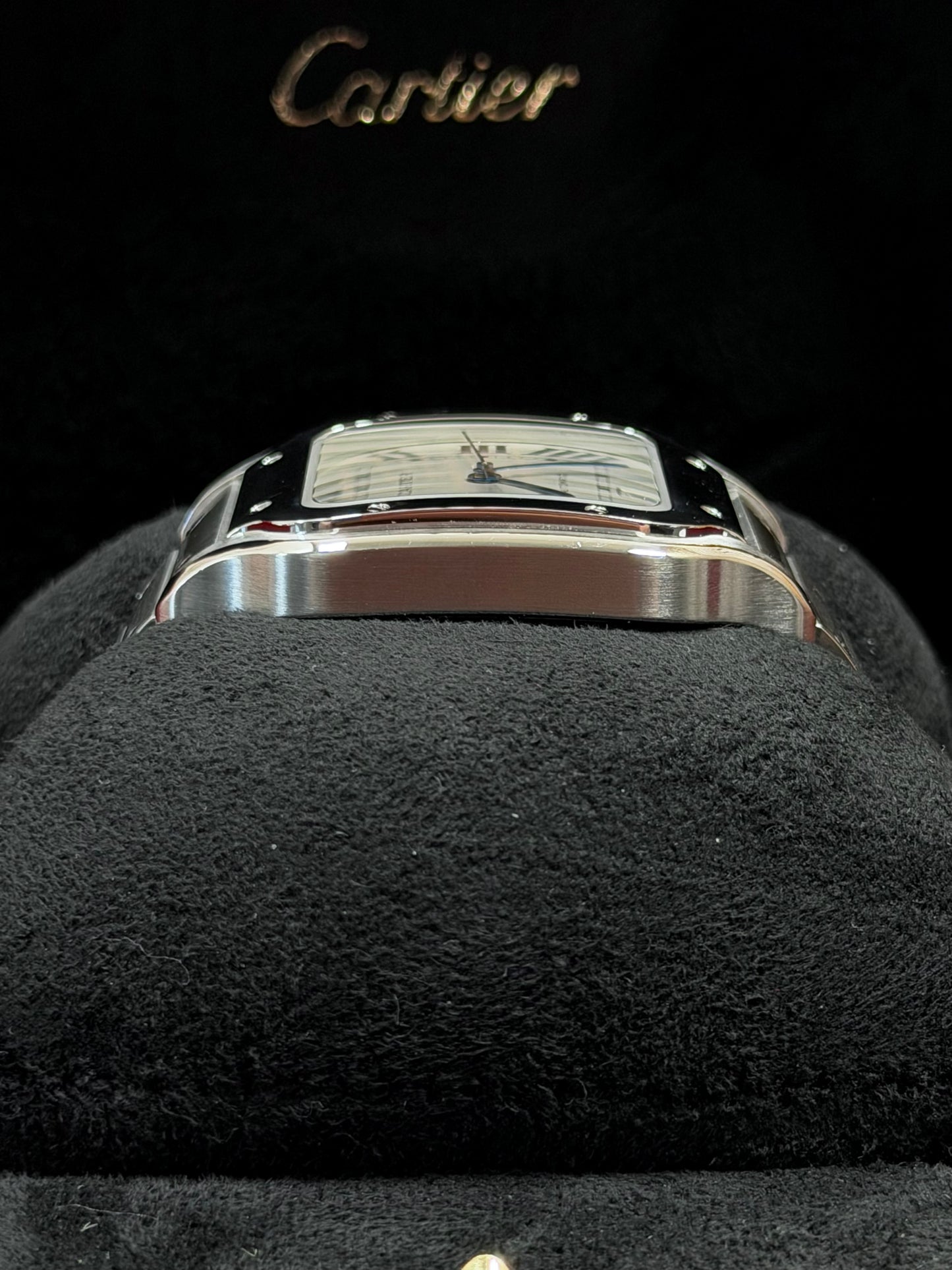 Cartier Santos Large Weiß WSSA0018 / 2022 / Full Set / Top Zustand