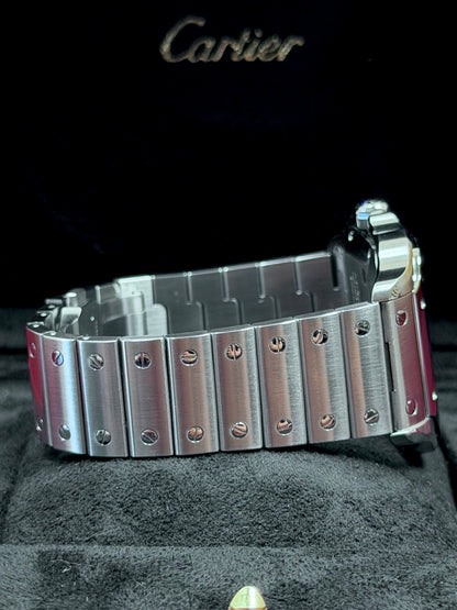 Cartier Santos Large Weiß WSSA0018 / 2022 / Full Set / Top Zustand