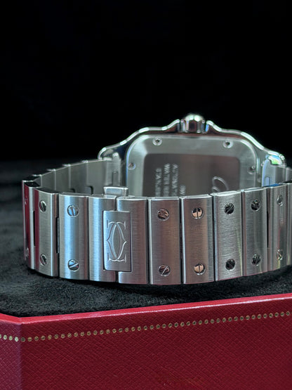 Cartier Santos Large Weiß WSSA0018 / 2022 / Full Set / Top Zustand