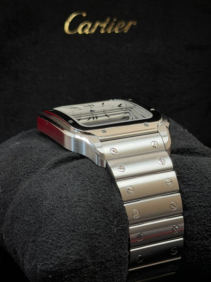 Cartier Santos Large Weiß WSSA0018 / 2022 / Full Set / Sehr gut