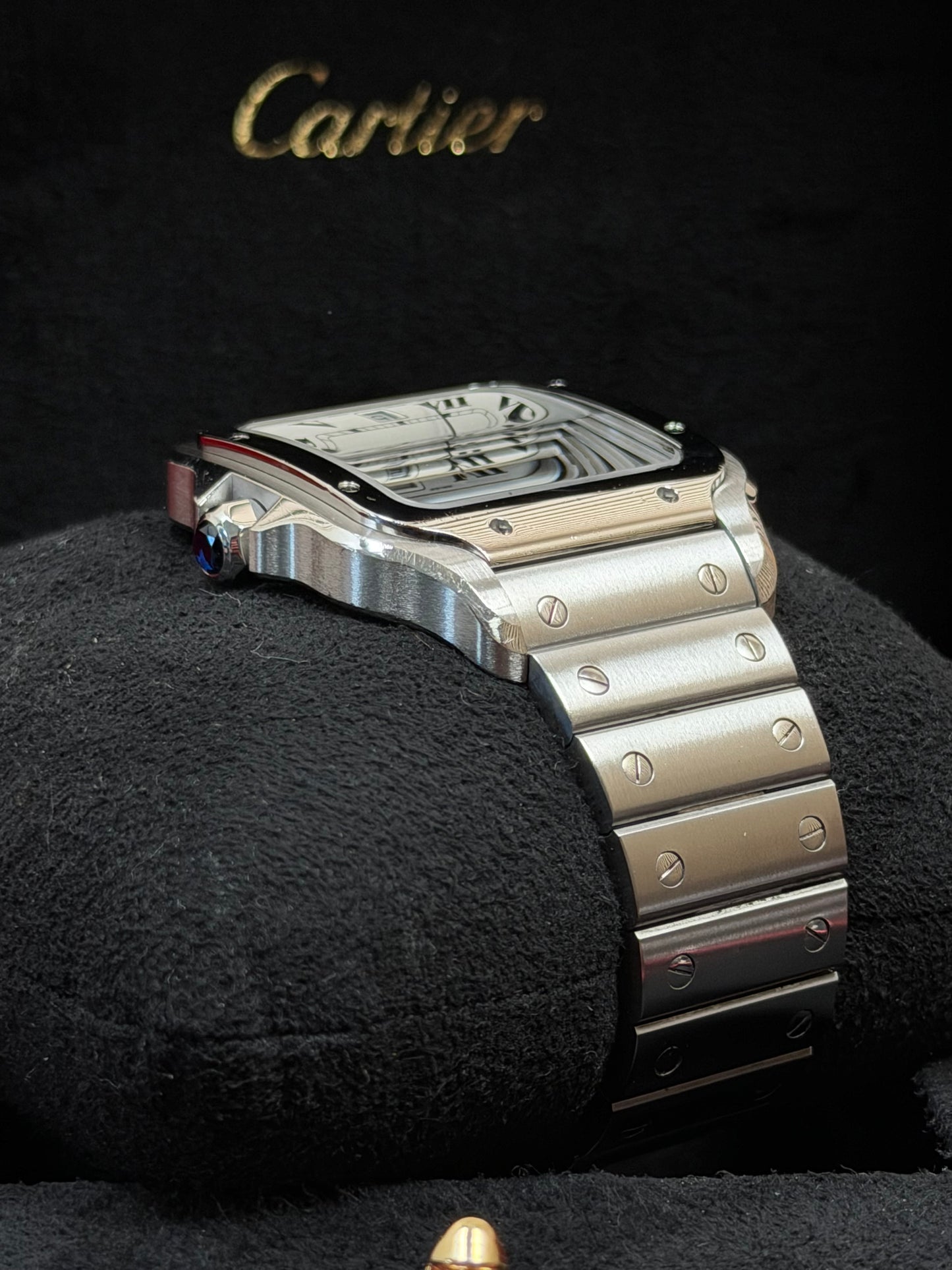 Cartier Santos Large Weiß WSSA0018 / 2022 / Full Set / Sehr gut