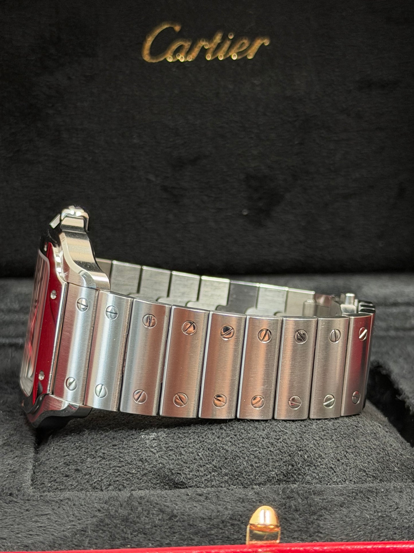 Cartier Santos Large Weiß WSSA0018 / 2022 / Full Set / Sehr gut