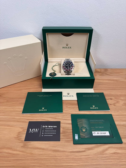 Rolex GMT Master 2 "Pepsi" 126710BLRO / 2021 / Full Set / Top Zustand