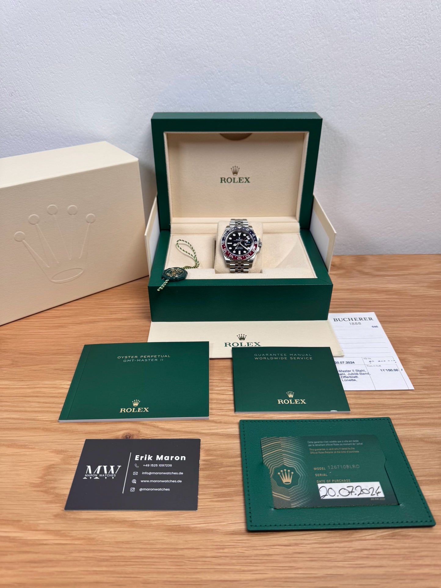 Rolex GMT Master 2 "Pepsi" 126710BLRO / 2024 / Full Set / Ungetragen