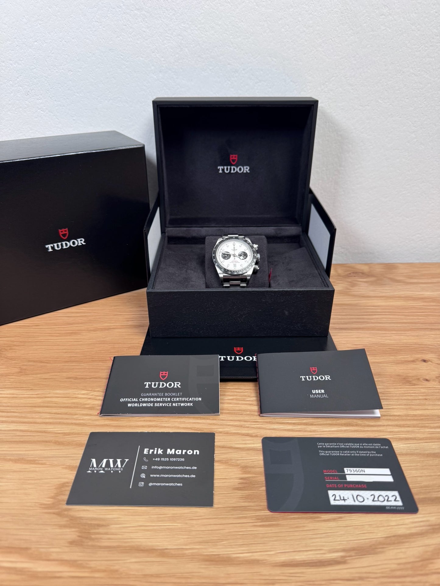 Tudor Black Bay Chrono Weiß M79360N / 2022 / Full Set / Neuwertig