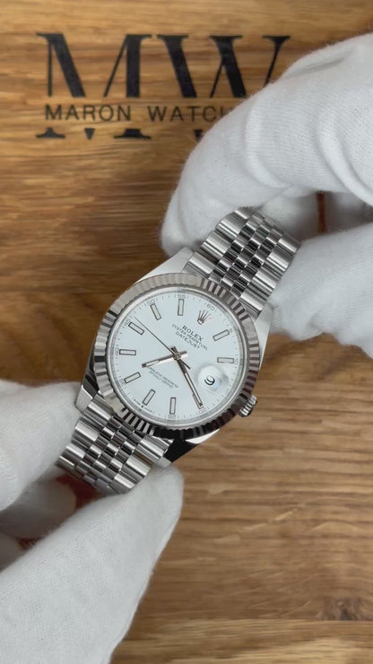 Rolex Datejust 41 126334 Weiß / 2023 / Full Set / Neuwertig