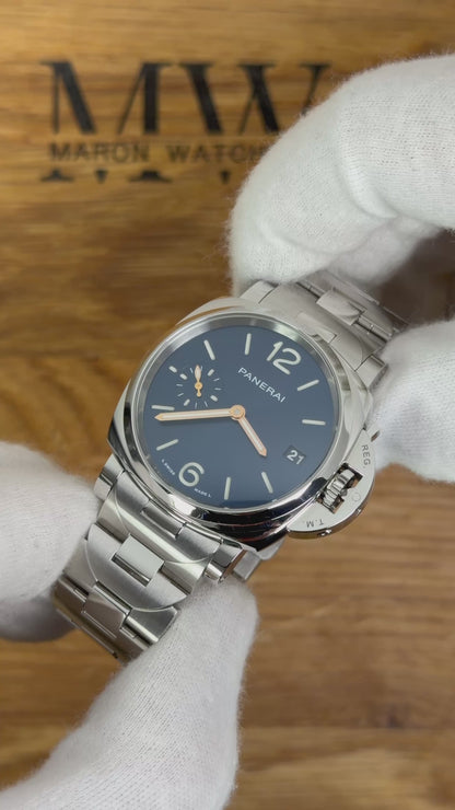 Panerai Luminor Due 38mm Blau / 2024 / Full Set / Neuwertig