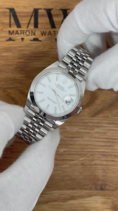 Rolex Datejust 41 126300 Weiß / 2021 / Full Set / Sehr gut