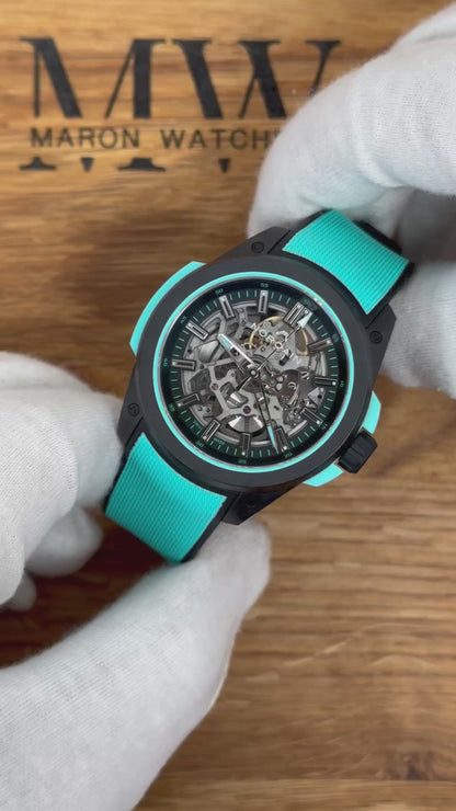 Norqain Wild One Skeleton 42mm Turquoise / 2025 / Full Set / Ungetragen