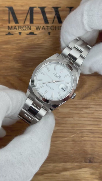 Rolex Datejust 41 126300 Weiß / 2024 / Full Set / Neuwertig