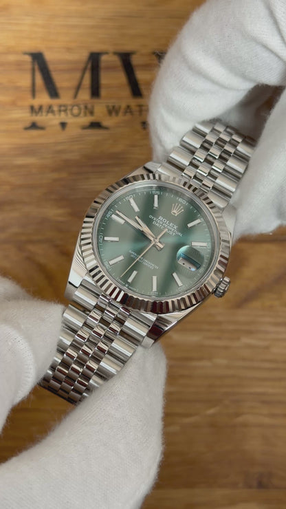 Rolex Datejust 41 126334 Mint Grün / 2022 / Full Set / Top Zustand