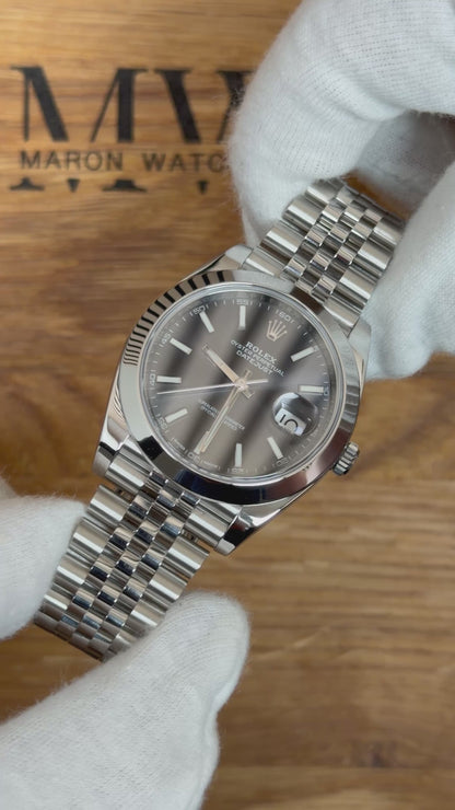 Rolex Datejust 41 126300 Rhodium / 2018 / Full Set / Neuwertig
