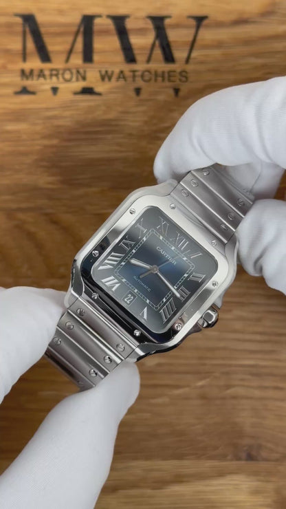 Cartier Santos Large Blau / 2021 / Full Set / Top Zustand