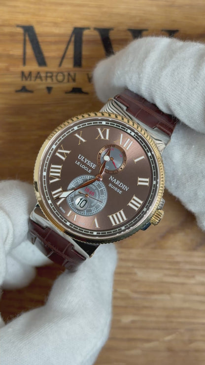 Ulysse Nardin Marine Chronometer Braun / 2012 / Full Set / Top Zustand