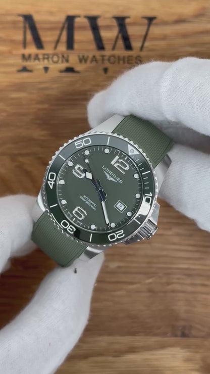 Longines Hydroconquest 43mm Grün / 2022 / Full Set / Sehr gut