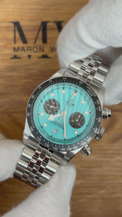Tudor Black Bay Chrono Flamingo Blue / 2025 / Full Set / Neuwertig