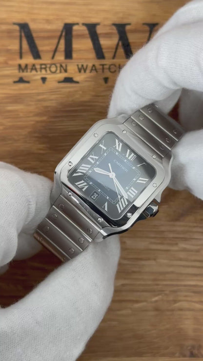 Cartier Santos Large Blau / 2021 / Full Set / Top Zustand / Cartier Service 06/2025