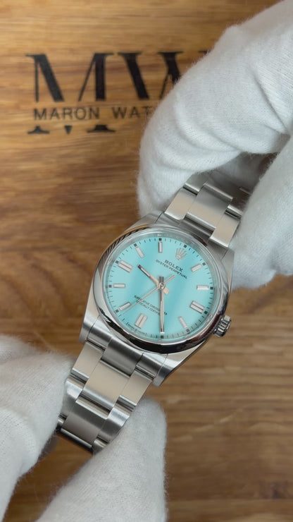 Rolex Oyster Perpetual 36 "Tiffany" 126000 / 2025 / Full Set / Neuwertig