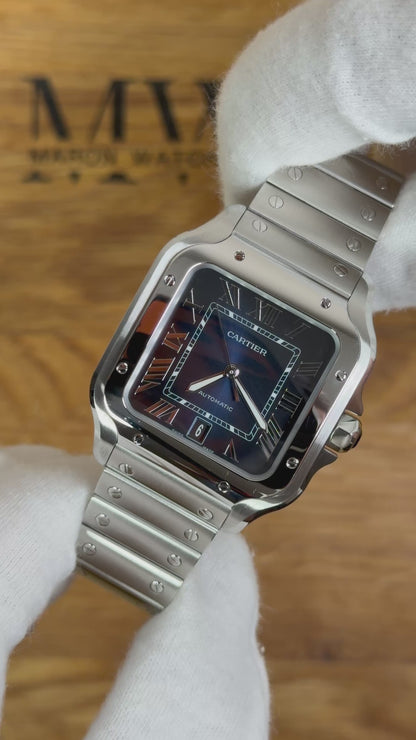 Cartier Santos Large Weiß WSSA0030 / 2022 / Full Set / Top Zustand