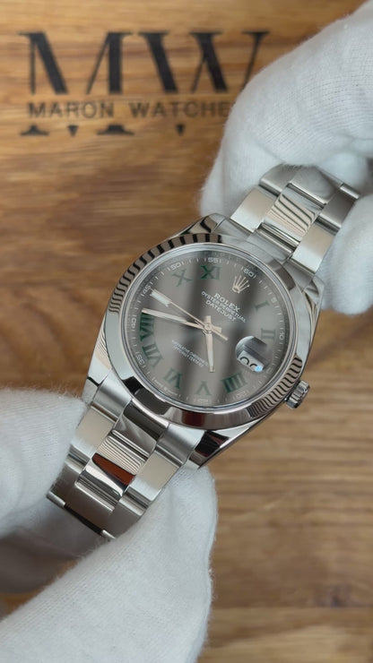 Rolex Datejust 41 126300 Wimbledon / 2019 / Full Set / Neuwertig