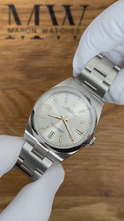 Rolex Oyster Perpetual 41 Silber 124300 / 2022 / Full Set / Neuwertig