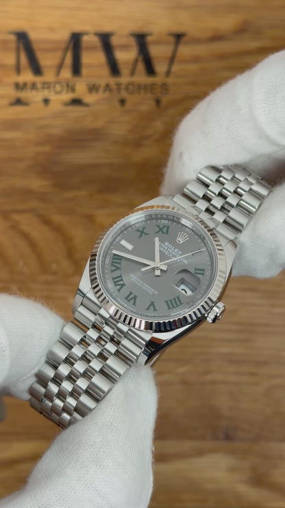 Rolex Datejust 36 126234 Wimbledon / 2023 / Full Set / Top Zustand