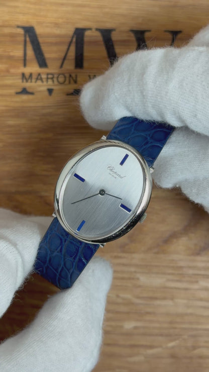 Chopard Genève Ultra Thin 18K Weißgold / Oval / 32 mm / Top Zustand