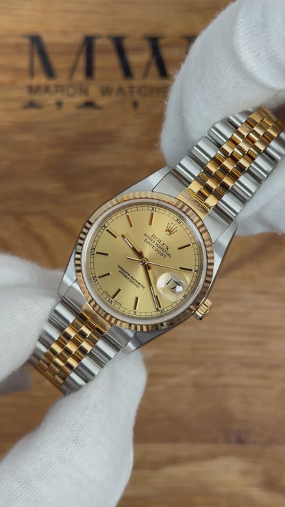 Rolex Datejust 36 Bicolor 16233 / 2004 / Full Set / Verklebt & NOS