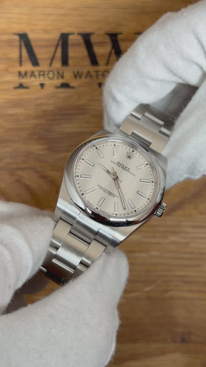 Rolex Oyster Perpetual 39 Weiß / 2019 / Full Set / Top Zustand