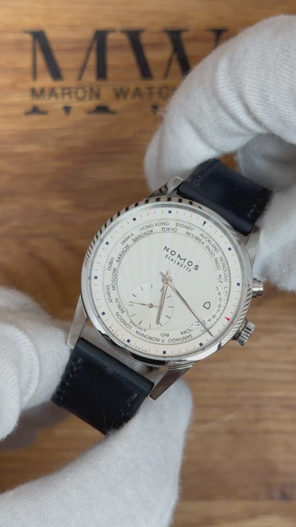 NOMOS Glashütte Zürich Weltzeit Weiß / 2022 / Full Set / Top Zustand