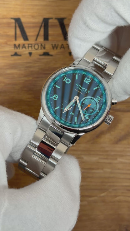 NOMOS Glashütte Club Neomatik Worldtime / 2025 / Full Set / Top Zustand