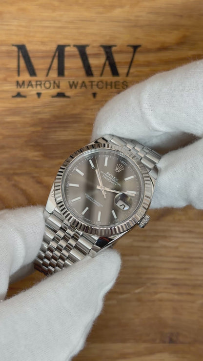 Rolex Datejust 41 126334 Rhodium / 2019 / Full Set / Sehr gut