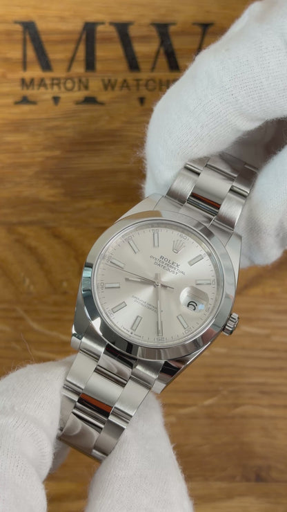 Rolex Datejust 41 126300 Silber / 2019 / Full Set / Neuwertig