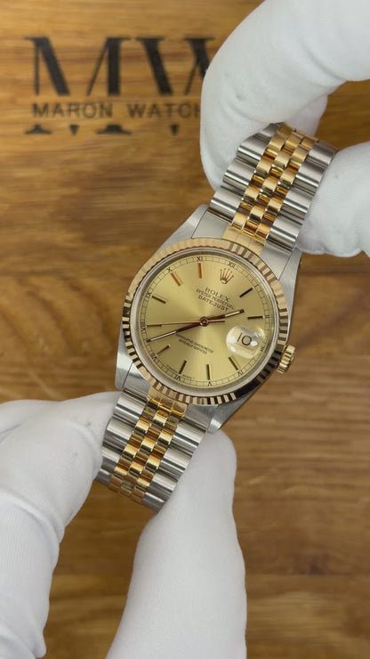 Rolex Datejust 36 Bicolor 16233 / 1990 / Full Set / Neuwertig